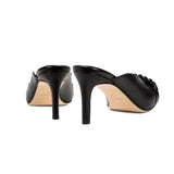 Kibele black high heels sandals with a sleek back view, featuring elegant design and stylish heels.