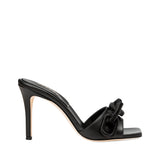 Catena Black Leather High-Heel Sandal