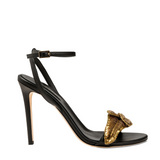 Valeria Black High-Heel Ankle Cross Sandal