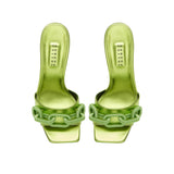 Catena Metallic Green High-Heel Sandal