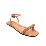 Rovena Peach Flat Removable Ankle Sandal