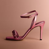 Kibele Metallic Pink Ankle Cross Sandal