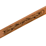 Catena Camello Belt showcasing a unique chain design against a rich brown leather background.