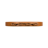 Catena Camello Belt in brown leather with decorative chain design, ideal for stylish outfits and enhancing fashion.
