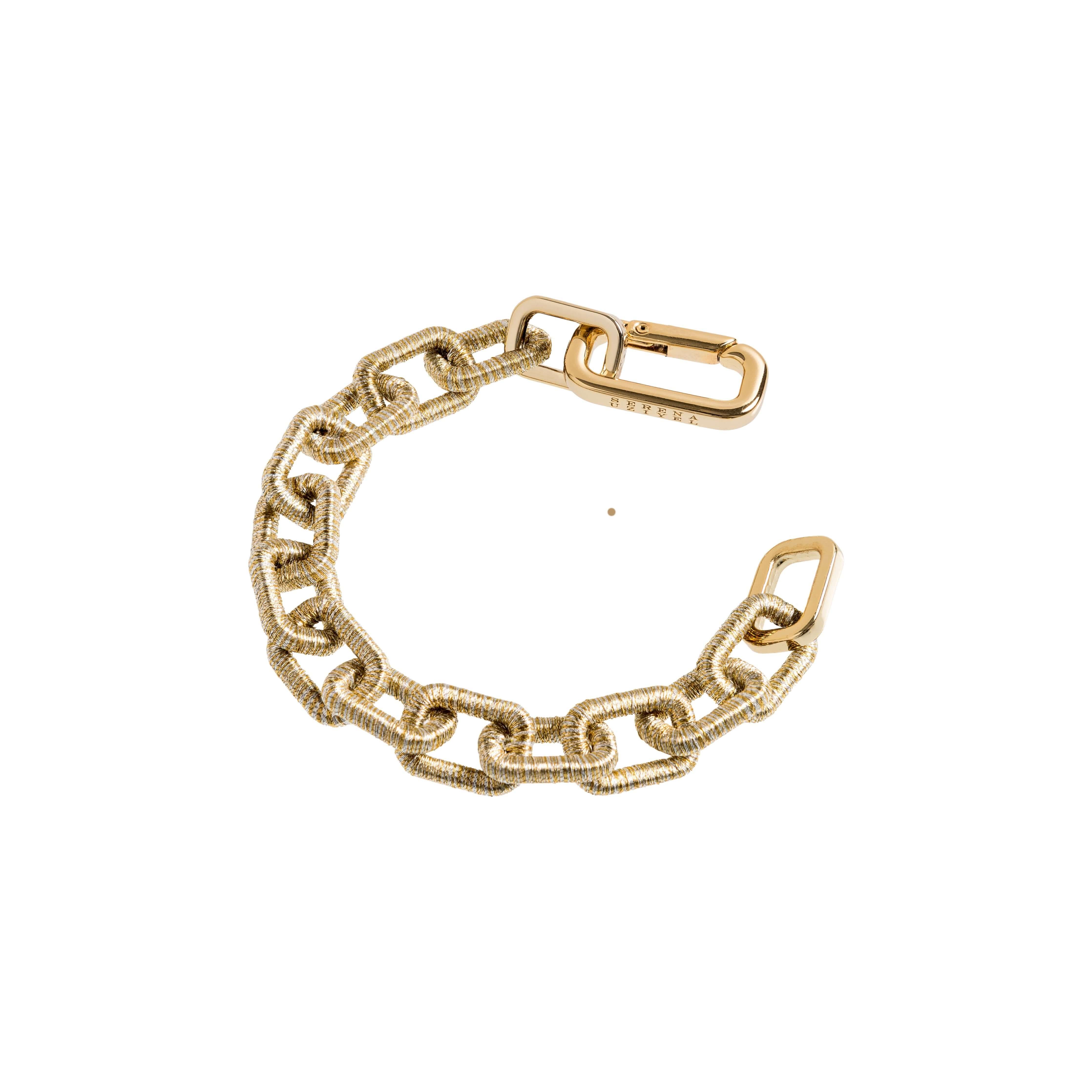Catena Notte Bracelet in gold and silver tones featuring a unique link design and clasp closure.