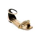 Catena Gold Ankle Flat Sandal