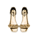 Catena Gold Ankle Flat Sandal