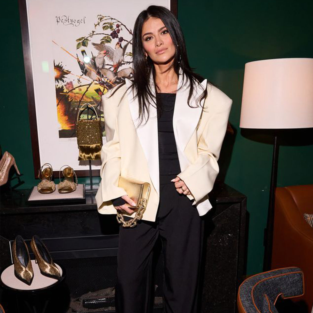 Kristina Askerova with Catena Two Sided Clutch