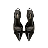 Catena Black Mid-Heel Slingback Pump