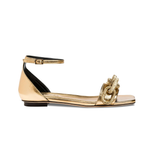 Catena Gold Flat Ankle Sandal