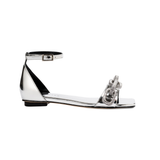 Catena Silver Flat Ankle Sandal