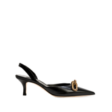 Catena Black Mid-Heel Slingback Pump