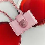 Alessa Metallic Pink Card Holder