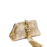 Alessa Gold & Silver Tassel Pouch Bag