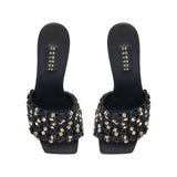 Aurnia Black & Gold High-Heel Sandal