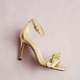 Catena Gold High-Heel Ankle Sandal