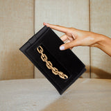 Catena Black & Gold Envelope Clutch