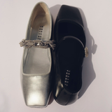 Catena Notte Silver & Glam Flat Ballerina