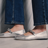 Catena Notte Silver & Glam Flat Ballerina