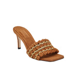 Aurnia Camello & Gold Mid-Heel Sandal