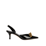 Catena Black Mid-Heel Slingback Pump