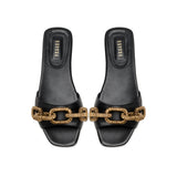 Catena Black Flat Sandal