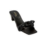 Catena Black Mid-Heel Sandal