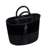 Melita Black & Black Large Tote Bag