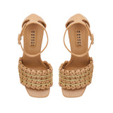 Aurnia Latte & Gold Platform Ankle Sandal