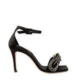 Catena Black & Glam High-Heel Ankle Sandal