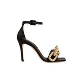 Catena Black High-Heel Ankle Sandal