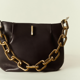 Catena Dark Brown Small Shoulder Pouch Bag