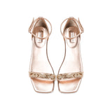 Catena Notte Blush  Mettalic Ankle Cross Sandal
