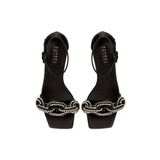 Catena Black & Glam High-Heel Ankle Sandal