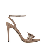 Valeria Praline High-Heel Ankle Cross Sandal