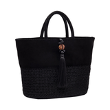Melita Black Large Tote Bag