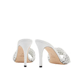 Aurnia Off-White & Silver High-Heel Sandal