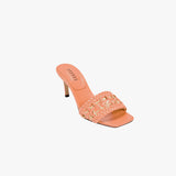 Almeria Peach High-Heel Sandal