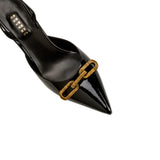 Catena Black Mid-Heel Slingback Pump