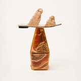 Rhea Gold Flat Two Knots Sandal