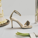 Crystal Sahara High-Heel Ankle Sandal