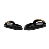 Naria Black & Antique Gold Comfort Slides