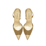 Adia Gold High-Heel Slingback Pump