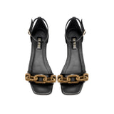 Catena Black Flat Ankle Sandal