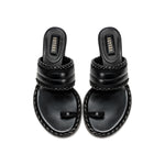 Black Hedera 60MM Toe Sandal Black