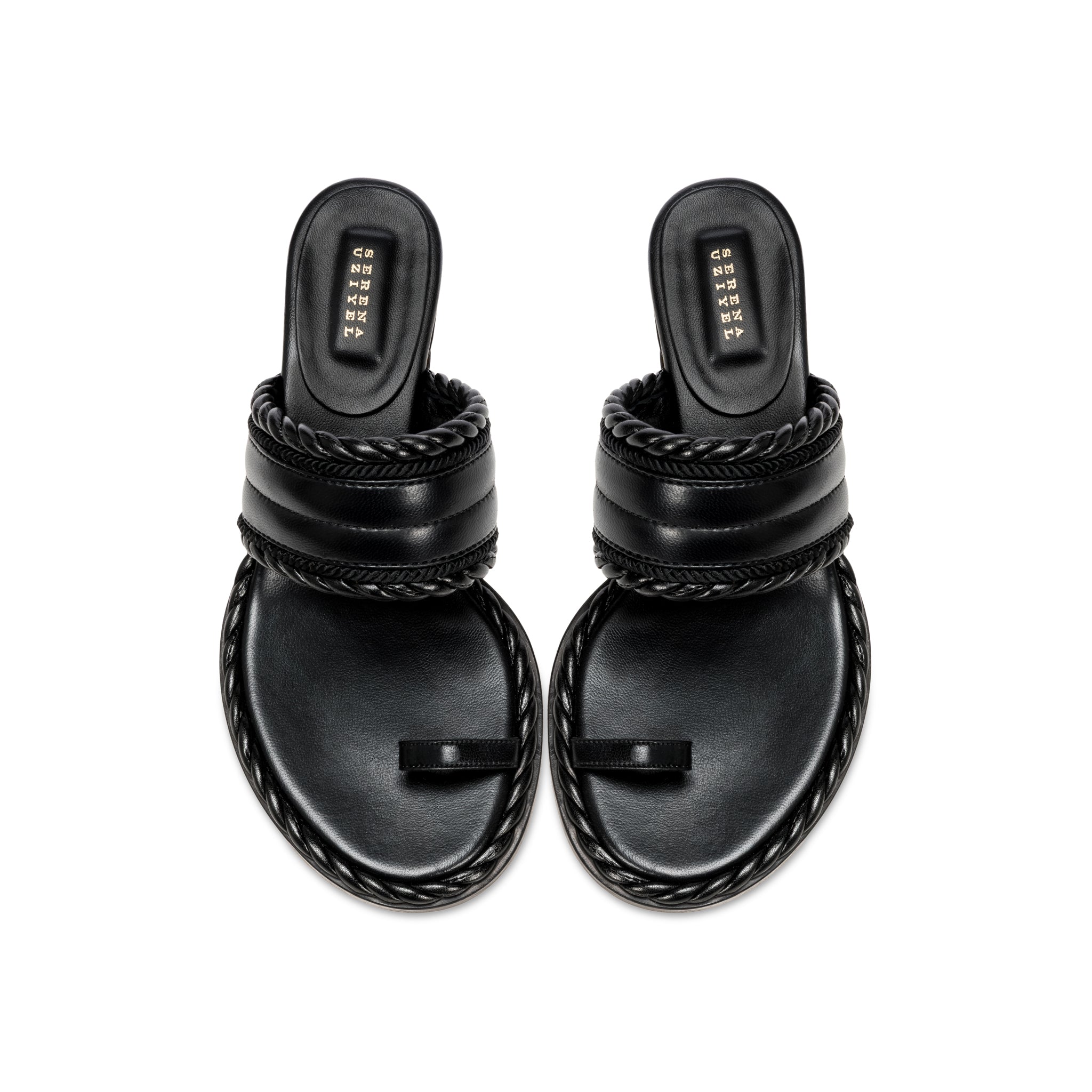 Black Hedera 60MM Toe Sandal Black