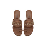 Almeria Camello Flat Toe Sandal