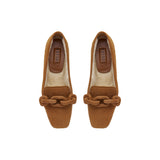 Catena Camello Off White Shearling Flat Moccasin