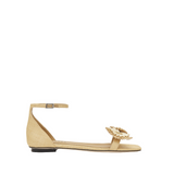 Narcissa Natural Ankle Flat Sandal