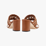 Almeria Camello Block-Heel Strap Sandal